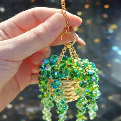 Leaf Bead Succulent Window Hanging Suncatcher